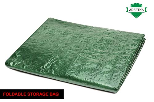 ADEPTNA Heavy duty Christmas Tree Storage Bag - Suitable Xmas Tree Up to 7ft -Double Stitched Zip Carry Handles (GREEN)