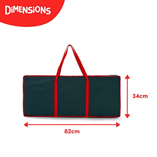 THE TWIDDLERS - Christmas Wrap Storage Bag for Xmas Gift Wrapping Paper Decoration Bows with Easy Carry Handles Space Saver Compartment Pockets - 82 x 34 x 13 cm