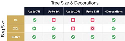 Chaseley Extra Large Christmas Tree Bag Xmas Decorations Storage Tough Double Stitched Strong Material Three Way Zip UV Water Resistant