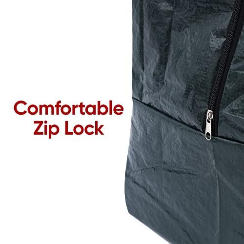 ASAB Zip Up Storage Bag Christmas Xmas Tree Decorations Toy Duvet Clothes Store Case With Handles Reusable Wipe Clean Surface Durable Woven Polyethylene