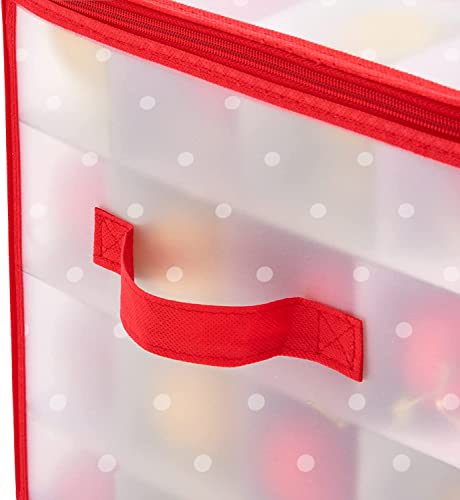 GEEZY Christmas Tree Zip Up Baubles Storage Box Sturdy Case with Carry Handle, Xmas Ornaments Storage (Baubles Storage Bag (L 33 x W 33 x H 33 cm))