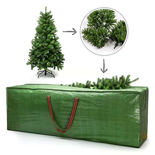 CKB Ltd® Premium CHRISTMAS TREE Storage Bag Holder Holds Stores Your Artificial Xmas Tree Jumbo Size for trees up to 9ft tall – Heavy Duty Zip Up Sack– Ideal to use in the Loft Shed Garage