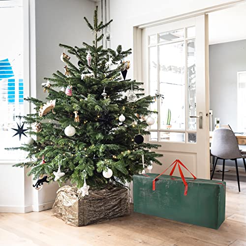Christmas Tree Storage Bag 9ft Large Green Xmas Tree Holder with Zip and Carry Handles Christmas Decoration Storage Holder Artificial