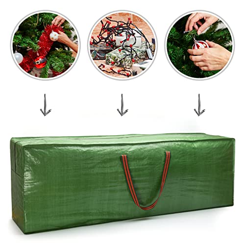 CKB Ltd® Premium CHRISTMAS TREE Storage Bag Holder Holds Stores Your Artificial Xmas Tree Jumbo Size for trees up to 9ft tall – Heavy Duty Zip Up Sack– Ideal to use in the Loft Shed Garage