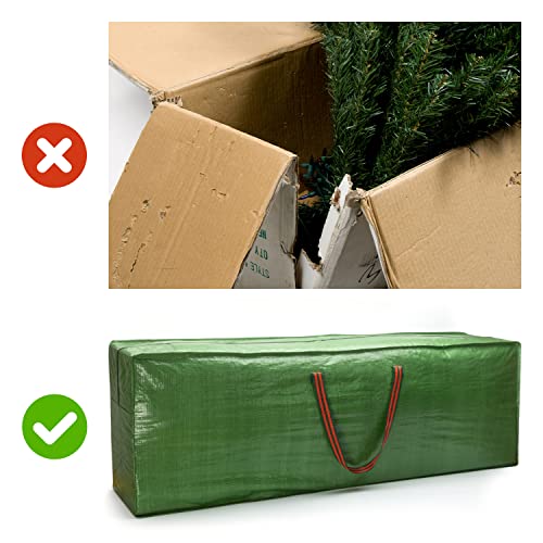 CKB Ltd® Premium CHRISTMAS TREE Storage Bag Holder Holds Stores Your Artificial Xmas Tree Jumbo Size for trees up to 9ft tall – Heavy Duty Zip Up Sack– Ideal to use in the Loft Shed Garage