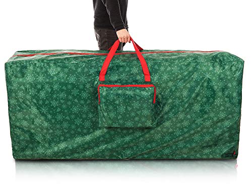 LIVIVO Deluxe Christmas Tree Decoration Lights Zip Up Sack Storage Bag Organiser For Upto 9ft Xmas Trees - Stores Ribbon Tinsel Wreath Stocking Lights Bow Tags, Gift Wrap Paper Tidy