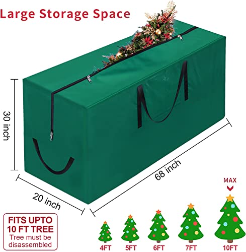 EYQ Premium Christmas Tree Storage Bag Fits Up to 9t Tall Artificial Christmas Trees,Durable Reinforced Handles & Dual Zipper- Holiday Xmas Bag Made of Tear Proof 600D Oxford