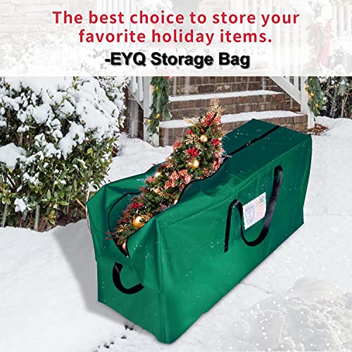 EYQ Premium Christmas Tree Storage Bag Fits Up to 9t Tall Artificial Christmas Trees,Durable Reinforced Handles & Dual Zipper- Holiday Xmas Bag Made of Tear Proof 600D Oxford