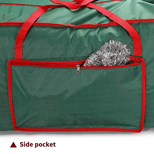 Vinsani® Christmas Xmas Tree Decoration Lights Presents Gift Zip Up Sack Fabric Storage Bag Waterproof Décor Accessories Organiser (125 x 30 x 50 cm) - Green