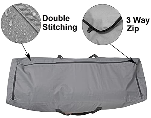 Kingsbridge Christmas Tree Storage Bag XL-Double Stitched Seams on Premium 600D Fabric-For up to 9ft Trees-3 Way Zip for Easy Loading-LxWxH 140cmx45cmx55cm Xmas Tree Storage Bag