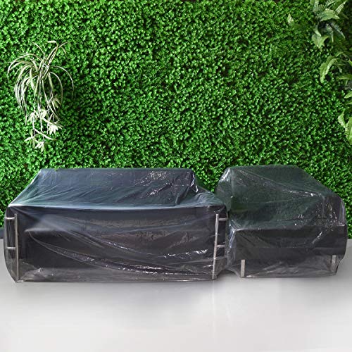 TUPARKA 9ft Christmas Tree Poly Storage Bag Large Furniture Cover 110" x 72" with Small Moving Bags, 1 Set