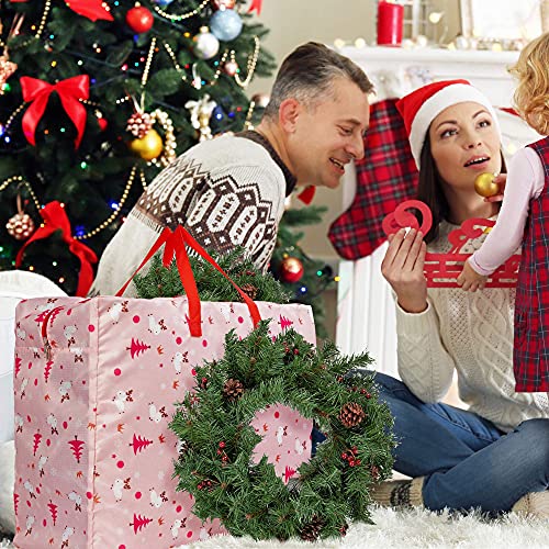 THE TWIDDLERS 2 Large Christmas Storage Bags, 55x46x27.5cm - Heavy Duty Premium 210D Polyester - Ideal for Xmas Trees Ornaments, Baubles & Decorations.