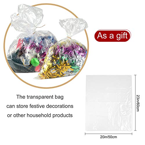 TUPARKA 9ft Christmas Tree Poly Storage Bag Large Furniture Cover 110" x 72" with Small Moving Bags, 1 Set