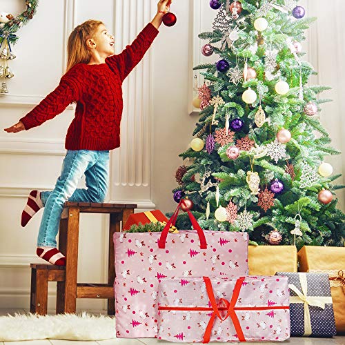 THE TWIDDLERS 2 Large Christmas Storage Bags, 55x46x27.5cm - Heavy Duty Premium 210D Polyester - Ideal for Xmas Trees Ornaments, Baubles & Decorations.