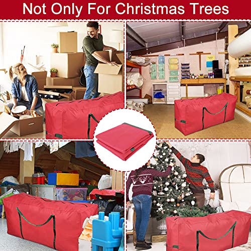 JUNMEIDO Christmas Tree Storage Bag Extra Large Waterproof Christmas Tree Bag with Sturdy Handles and Dual Zipper Disassembled Xmas Tree Protect Bag Storage for Christmas Tree Up to 8ft (162*72*38cm)