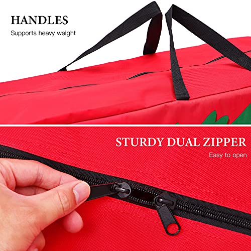 ABOOFAN Christmas Tree Storage Bag Fits Up to 9FT Tall Artificial Xmas Trees Heavy Duty 65"x15"x30" Holiday Tree Storage Case Christmas Storage Container with Handles and Sleek Zippe