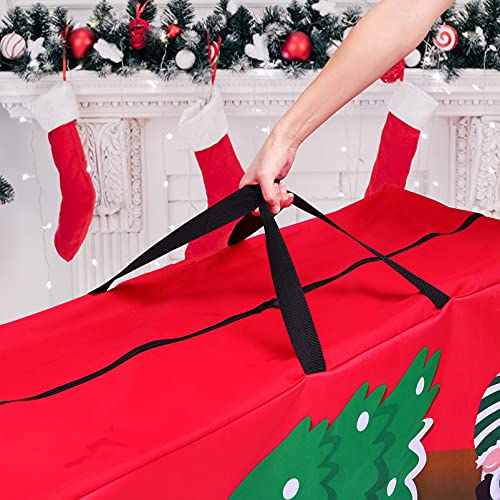ABOOFAN Christmas Tree Storage Bag Fits Up to 9FT Tall Artificial Xmas Trees Heavy Duty 65"x15"x30" Holiday Tree Storage Case Christmas Storage Container with Handles and Sleek Zippe