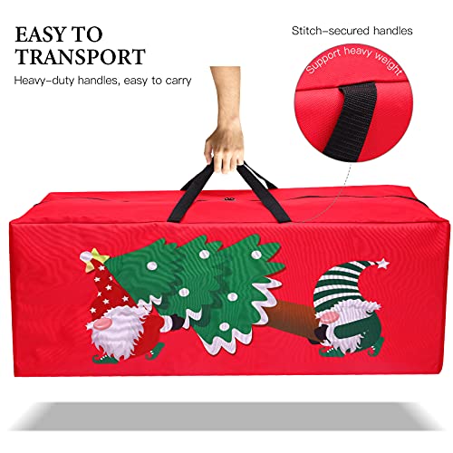 ABOOFAN Christmas Tree Storage Bag Fits Up to 9FT Tall Artificial Xmas Trees Heavy Duty 65"x15"x30" Holiday Tree Storage Case Christmas Storage Container with Handles and Sleek Zippe