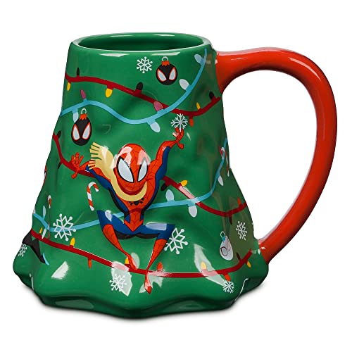 Disney Store Official Spidey and His Amazing Friends Figural Mug, 425ml, Gloss Stoneware Sculpted Drinking Cup with Contrasting Handle, Dishwasher and Microwave Safe