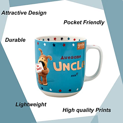 Boofle 62648 Awesome Uncle, Cute Hot Drinks, Ideal Birthday, Christmas, Thanksgiving Gift for Aunt from Niece Or Nephew, Novelty Tea Mugs-Ceramic