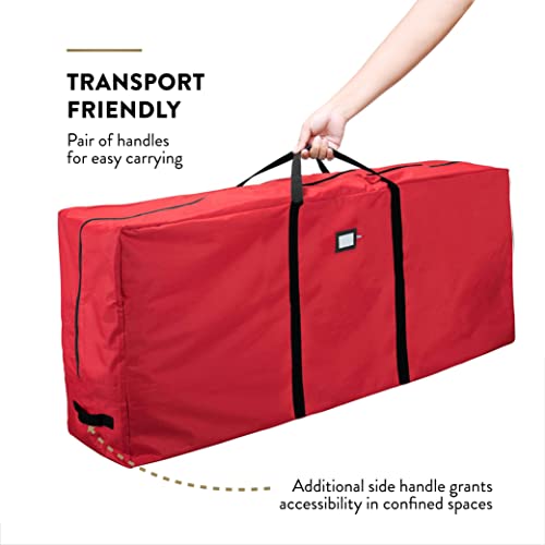 Premium Jumbo Christmas Tree Storage Bag - Fits Up to 9 FT. Tall Artificial Christmas Trees, Durable Handles, Sleek Dual Zipper & Card Slot - Xmas Bag Made of Tear Proof 600D Oxford - 5 Year Warranty