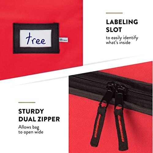 Premium Jumbo Christmas Tree Storage Bag - Fits Up to 9 FT. Tall Artificial Christmas Trees, Durable Handles, Sleek Dual Zipper & Card Slot - Xmas Bag Made of Tear Proof 600D Oxford - 5 Year Warranty