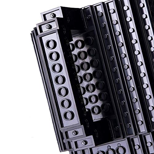 MA3TY Build-On Brick Coffee Mug, Funny Cups DIY Creative Building Blocks Xmas Present, Novelty Christmas Santa Gifts for Kids Women Men with 3 Bags Accessories (Black)