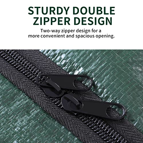 UOUNE Christmas Tree Storage Bag 7.5 Ft - Dual Zippered, Hemming Design & Reinforced Carry Handles Xmas Tree Bag, Waterproof & Dustproof Storage Bag fits 7.5 ft Tall Christmas Trees, Green