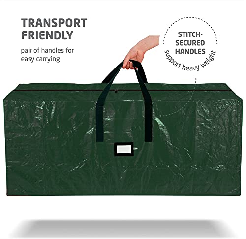 Ram® Green Jumbo Heavy Duty Christmas Tree Storage Bag Fits 9FT Tall Xmas Trees PVC Reinforced Waterproof Xmas Tree Bag Storage Bag