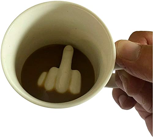 123t Novelty Up Yours Middle Finger Coffee Cup Mug Funny Joke Christmas Birthday Dad Uncle Brother Mugs Gift Present
