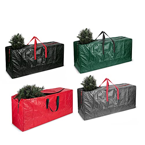Ram® Green Jumbo Heavy Duty Christmas Tree Storage Bag Fits 9FT Tall Xmas Trees PVC Reinforced Waterproof Xmas Tree Bag Storage Bag
