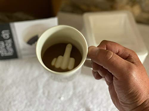 123t Novelty Up Yours Middle Finger Coffee Cup Mug Funny Joke Christmas Birthday Dad Uncle Brother Mugs Gift Present