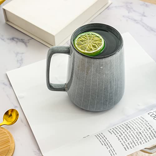 Large Ceramics Coffee Mugs，24 OZ/700ml Extra Large Cups, for Cappuccino, Latte, Hot Cocoa Or Hot Tea -Gift for Birthday/Christmas/Valentine's (24 OZ Gray)