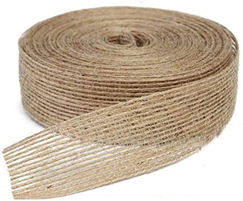 Hessian Ribbon 2.5cm Roll Jute Hessian Ribbon Natural Burlap Ribbon Linen Ribbon 10M Wedding Car Ribbon Christmas Ribbon for Gift Wrapping DIY Sewing Project Hair Bows Cake Decoration