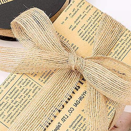 Hessian Ribbon 2.5cm Roll Jute Hessian Ribbon Natural Burlap Ribbon Linen Ribbon 10M Wedding Car Ribbon Christmas Ribbon for Gift Wrapping DIY Sewing Project Hair Bows Cake Decoration