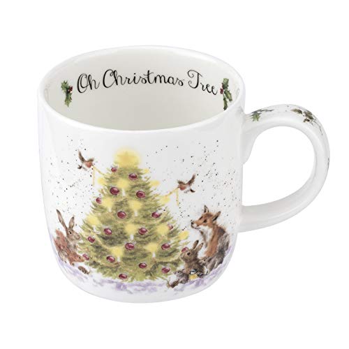 Wrendale Bone China Portmeirion Designs Oh Christmas Tree 0.3L Christmas Mug