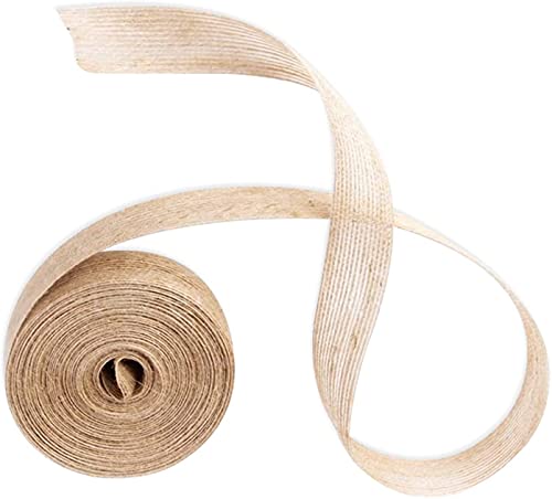 Hessian Ribbon 2.5cm Roll Jute Hessian Ribbon Natural Burlap Ribbon Linen Ribbon 10M Wedding Car Ribbon Christmas Ribbon for Gift Wrapping DIY Sewing Project Hair Bows Cake Decoration