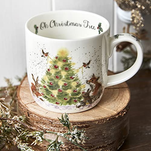 Wrendale Bone China Portmeirion Designs Oh Christmas Tree 0.3L Christmas Mug