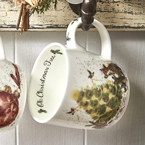 Wrendale Bone China Portmeirion Designs Oh Christmas Tree 0.3L Christmas Mug