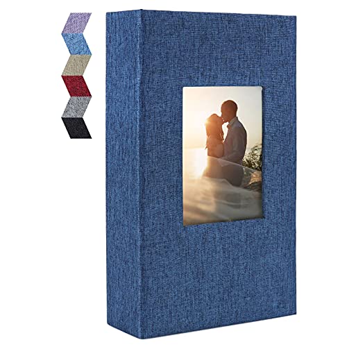 Vienrose 6x4 Photo Albums Slip In for 300 Photos Linen Cover Black Pages Photo Books Large Capacity Picture Albums for Valentine Wedding Christmas Birthday