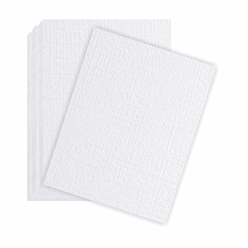 3 Ace Crafts 100 sheets of A4 White Card Linen 300gsm, A4 Thick Paper for School Arts and Craft, Printing Sheet, Card Making, Wedding Invitations, Christmas, Birthday Cards, Drawing & Crafting