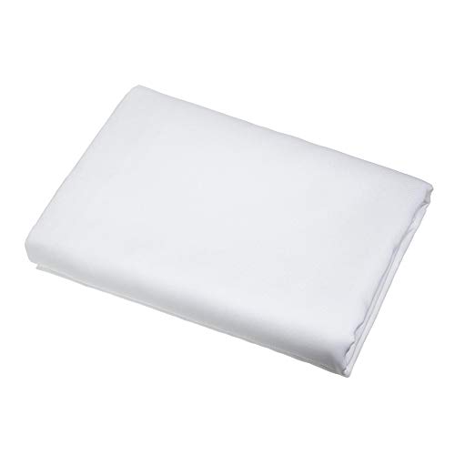 Trimming Shop White Square Polyester Tablecloth, 54" x 54" Premium Linen Table Cover, Washable Fabric Table Cloth for Dining Table, Banquet, Wedding, Christmas, Birthday, Parties, 1pc