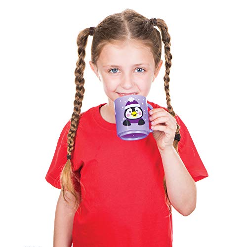 Baker Ross AV840 Polar Pals Plastic Mugs-Christmas Party Bag Filler Cups, Assorted, 4 Count (Pack of 1)