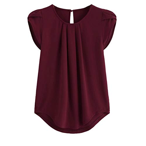 Women Blouse Tops Sale Clearance Casual Round Neck Shirt Flower Pleated Slim Print Short Sleeve Top Cute Going Out Tops Tunic Casual Plus Size Comfy Crewneck Sweatshirt