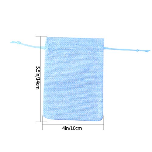 20PCS Jute Bag, Small Linen Cloth Bags, Colorful Lavender Sachet Gift Bag for Jewelry Wedding Banquet Christmas DIY Crafts (10x14cm, Random Colors)