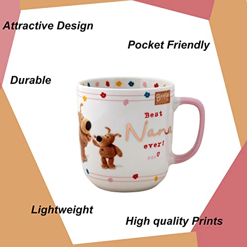 Boofle 62658 Best, Cute Hot Drinks, Ideal Birthday, Christmas, Thanksgiving Gift for Nana, Novelty Tea Mug-Ceramic, 320ml