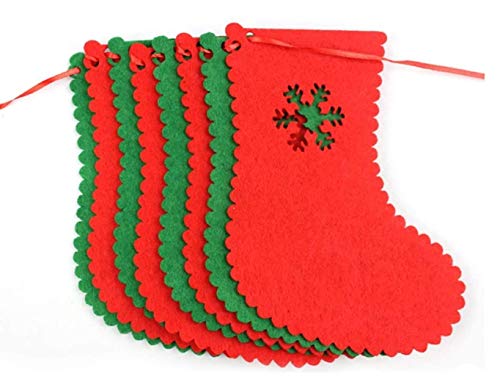 Felt Christmas Stocking Bunting Banner 24 PCS Advent Calendar Garland Banner with Ribbon for Xmas Fireplace Wall Christmas Tree Decoration