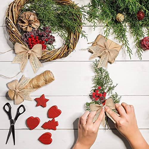 Hessian Ribbon, 2CM*23M Burlap Ribbons, Rustic Linen Ribbon Natural Ribbon Gift Decorative Ribbon for Craft, Wedding, Christmas Decor, Bouquet, Cake, Gift Wrapping