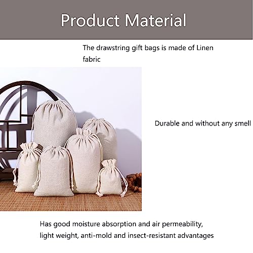 12Pcs Small Drawstring Bag Burlap Bags Burlap Gift Bags Cotton Drawstring Bag Biodegradable Reusable Fabric Bags Small Canvas Drawstring Bags Cotton for Candy DIY Craft Party and Festivals