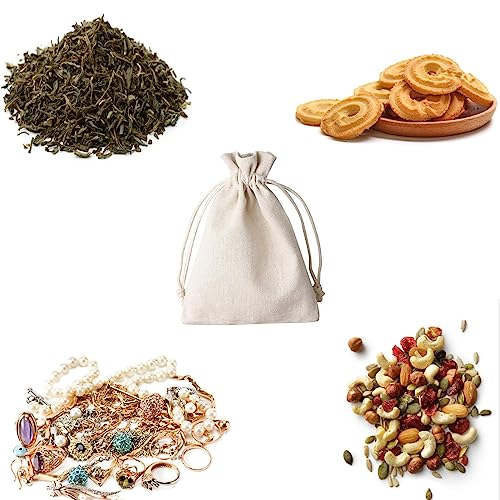 12Pcs Small Drawstring Bag Burlap Bags Burlap Gift Bags Cotton Drawstring Bag Biodegradable Reusable Fabric Bags Small Canvas Drawstring Bags Cotton for Candy DIY Craft Party and Festivals